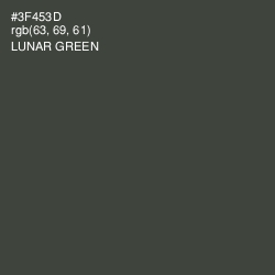 #3F453D - Lunar Green Color Image